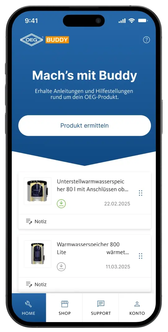 OEG App - Buddy - Home